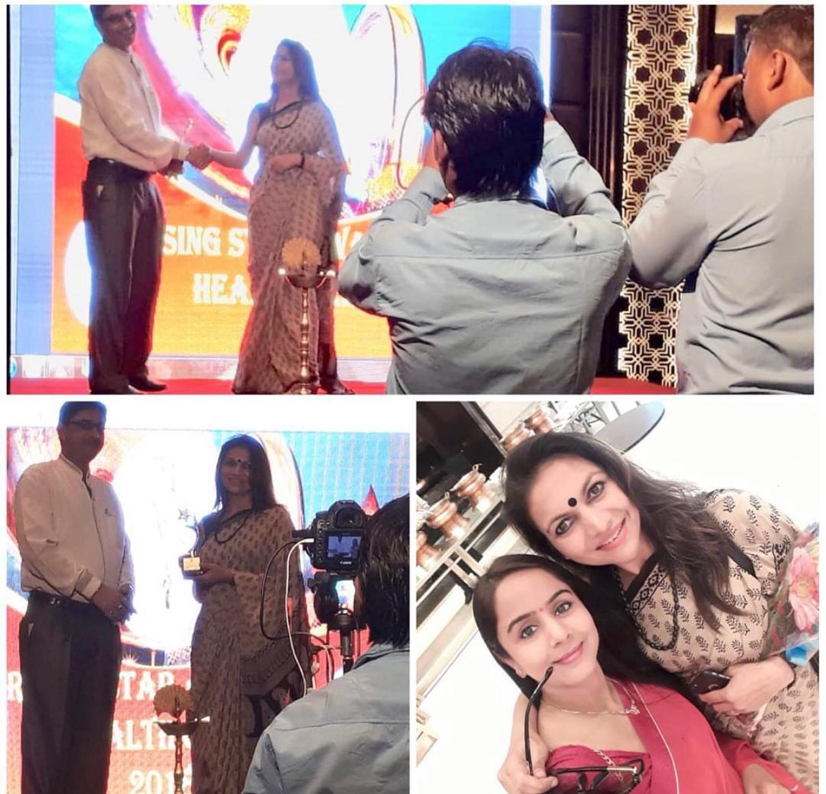 Dr. Deepti Verma at a health and wellness awards ceremony