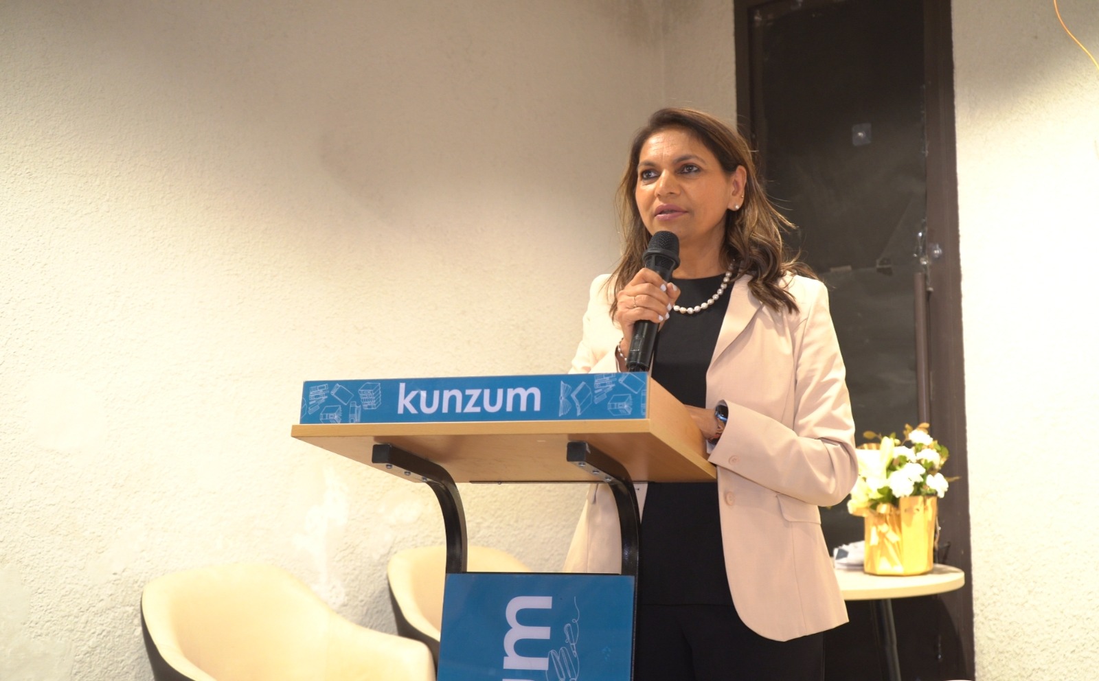 Dr. Deepti Verma speaking at the launch of Master Your Mind & Body